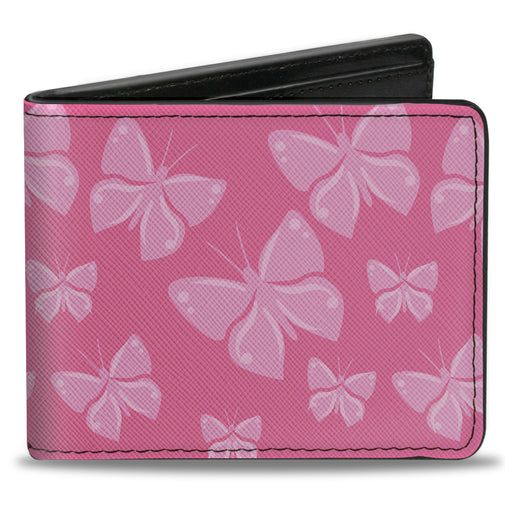 Bi-Fold Wallet - Butterflies Pink Bi-Fold Wallets Buckle-Down   