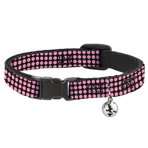 Cat Collar Breakaway - Mini Polka Dots Black Pink Breakaway Cat Collars Buckle-Down   