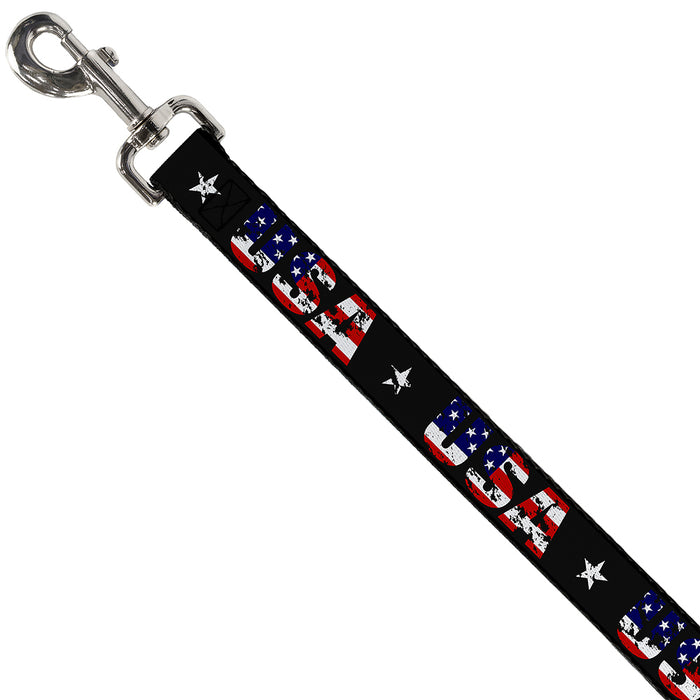 Dog Leash - USA w/Star Black/US Flags Dog Leashes Buckle-Down   