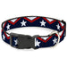 Plastic Clip Collar - American Chevron & Stripes White/Red/Blue Plastic Clip Collars Buckle-Down   