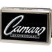 Business Card Holder - LARGE - 1969 CAMARO BY CHEVROLET Emblem FCG Black Silver Metal ID Cases GM General Motors   