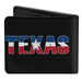 Bi-Fold Wallet - TEXAS w Star Black White Blue Red Bi-Fold Wallets Buckle-Down   