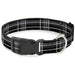 Plastic Clip Collar - Plaid Black/Gray Plastic Clip Collars Buckle-Down   