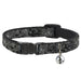 Cat Collar Breakaway - BD Logo Scattered Black Gray Breakaway Cat Collars Buckle-Down   