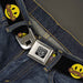 BD Wings Logo CLOSE-UP Full Color Black Silver Seatbelt Belt - Mustache Happy Face Black/Yellow/Brown Webbing Seatbelt Belts Buckle-Down   