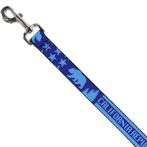 Dog Leash - CALIFORNIA REPUBLIC/Bear/Stars Silhouette Blues Dog Leashes Buckle-Down   