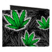 Canvas Bi-Fold Wallet - Marijuana Haze Black Canvas Bi-Fold Wallets Buckle-Down   