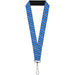 Lanyard - 1.0" - Diagonal Stripes Scribble Gray Blue Lanyards Buckle-Down   