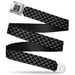 BD Wings Logo CLOSE-UP Full Color Black Silver Seatbelt Belt - Diamonds Diagonal2 Lines Black/White Webbing Seatbelt Belts Buckle-Down   