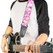 Guitar Strap - Stargazer White Pink Guitar Straps Buckle-Down   