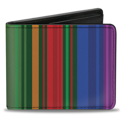 Bi-Fold Wallet - Zarape8 Vertical Multi Color Stripe Bi-Fold Wallets Buckle-Down   