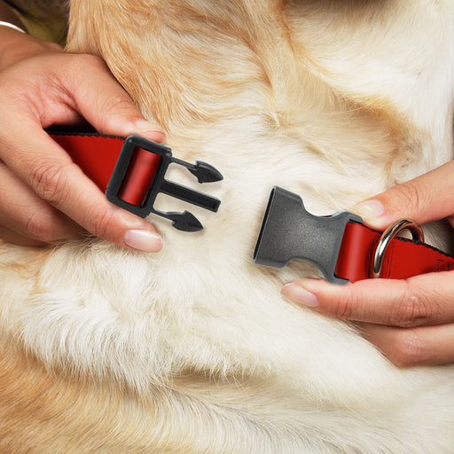 Plastic Clip Collar - Red Print Plastic Clip Collars Buckle-Down   