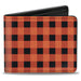 Bi-Fold Wallet - Buffalo Plaid Black Orange Bi-Fold Wallets Buckle-Down   