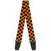 Guitar Strap - Checker Black Neon Orange Guitar Straps Buckle-Down   