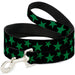 Dog Leash - Stars Scattered Black/Green Dog Leashes Buckle-Down   