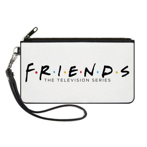 Canvas Zipper Wallet - SMALL - FRIENDS-THE TELEVISION SERIES Logo White Black Multi Color Canvas Zipper Wallets Friends   