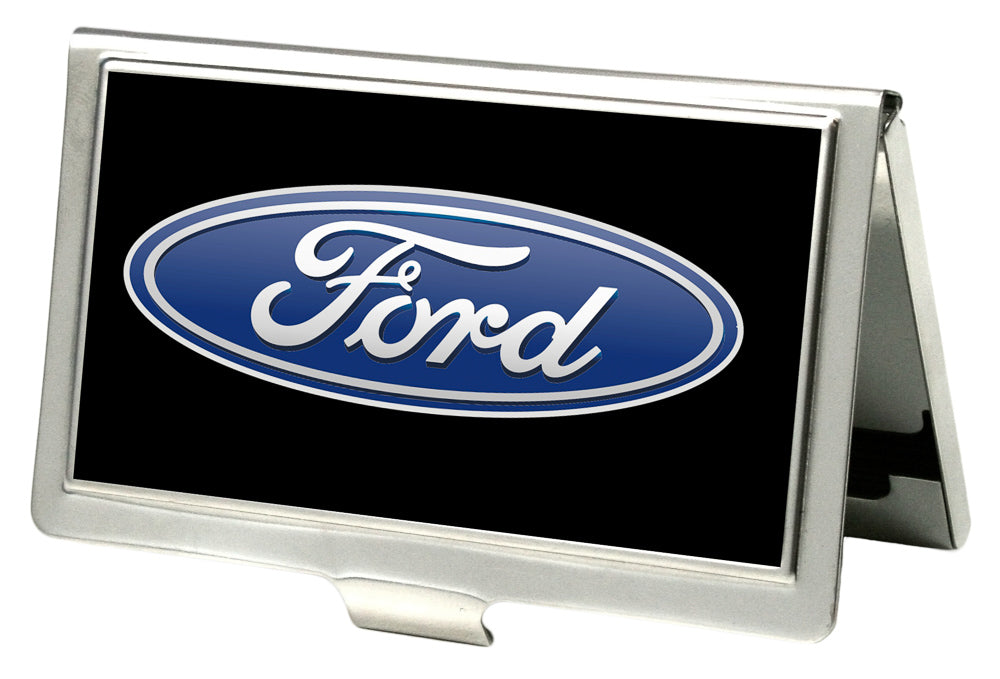 Business Card Holder - SMALL - Ford Oval Logo CENTERED FCG Black Business Card Holders Ford   