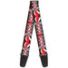 Guitar Strap - Corset Lace Up w Bow Red Plaid Red Guitar Straps Buckle-Down   