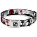 Dog Bone Seatbelt Buckle Collar - Fright Night White/Black/Red Seatbelt Buckle Collars Buckle-Down   