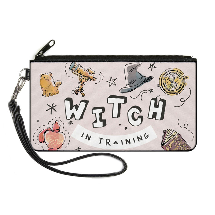 Canvas Zipper Wallet - LARGE - Harry Potter WITCH IN TRAINING Collage Light Pink Canvas Zipper Wallets The Wizarding World of Harry Potter   