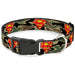 Plastic Clip Collar - Superman Shield Camo Olive Plastic Clip Collars DC Comics   