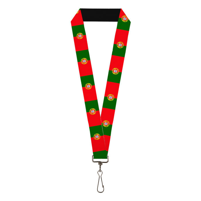 Lanyard - 1.0" - Portugal Flag Green Red Lanyards Buckle-Down   