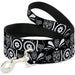 Dog Leash - Sugar Skulls Black/White Dog Leashes Buckle-Down   