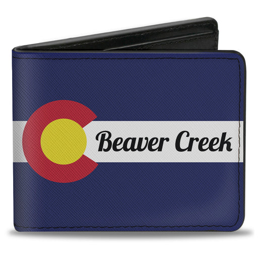Bi-Fold Wallet - Colorado BEAVER CREEK Flag Blue White Red Yellow Bi-Fold Wallets Buckle-Down   
