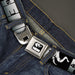 HEMI Elephant Logo Full Color Black/White Seatbelt Belt - HEMI 426/Elephant Logo 50 YEARS Black/White/Silver-Fade Webbing Seatbelt Belts Hemi   