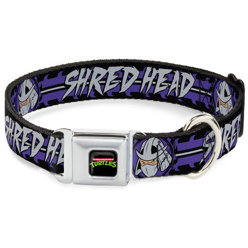 Classic TMNT Logo Seatbelt Buckle Collar - Shredder Head SHRED HEAD/Stripe Black/Purple/Gray Seatbelt Buckle Collars Nickelodeon   