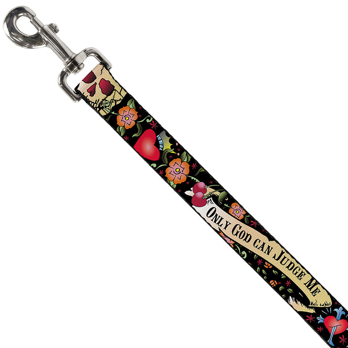 Dog Leash - Only God Can Judge Me Black Dog Leashes Buckle-Down   