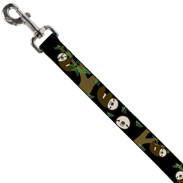 Dog Leash - Sloth Face/Hanging Black Dog Leashes Buckle-Down   