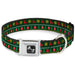 Dog Bone Seatbelt Buckle Collar - Christmas Sweater Stitch Green/White/Gold/Red Seatbelt Buckle Collars Buckle-Down   