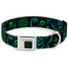Monsters Eye Full Color Black/Neon Green Seatbelt Buckle Collar - Monsters Inc. Sully & Mike Poses/GRRRRR! Black/Turquoise/Green Seatbelt Buckle Collars Disney   