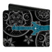 Bi-Fold Wallet - Raya and the Last Dragon Dragon Gem Sword and Icons Black Gray Blue Bi-Fold Wallets Disney   