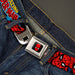 MARVEL UNIVERSE Spider-Man Full Color Seatbelt Belt - Amazing Spider-Man Webbing Seatbelt Belts Marvel Comics   