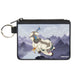 Canvas Zipper Wallet - MINI X-SMALL - Avatar the Last Airbender Appa Carrying 4-Character Group Scene Over Mountains Grays Canvas Zipper Wallets Nickelodeon   
