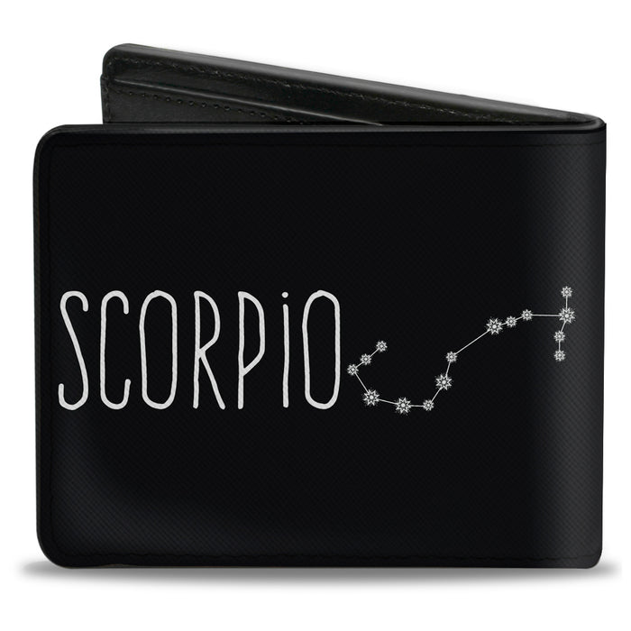 Bi-Fold Wallet - Zodiac SCORPIO Constellation Black White Bi-Fold Wallets Buckle-Down   