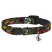 Cat Collar Breakaway - Death Before Dishonor CLOSE-UP Olive Breakaway Cat Collars Buckle-Down   