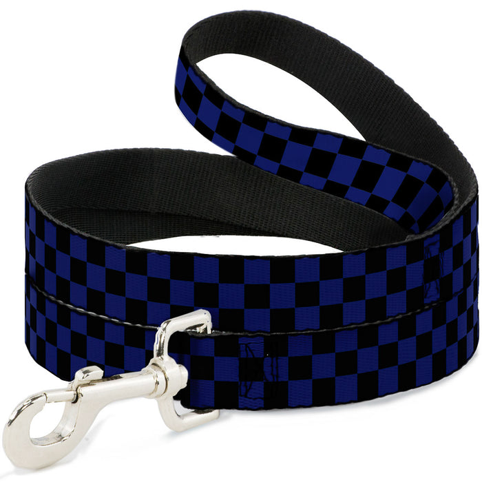 Dog Leash - Checker Black/Blue Dog Leashes Buckle-Down   