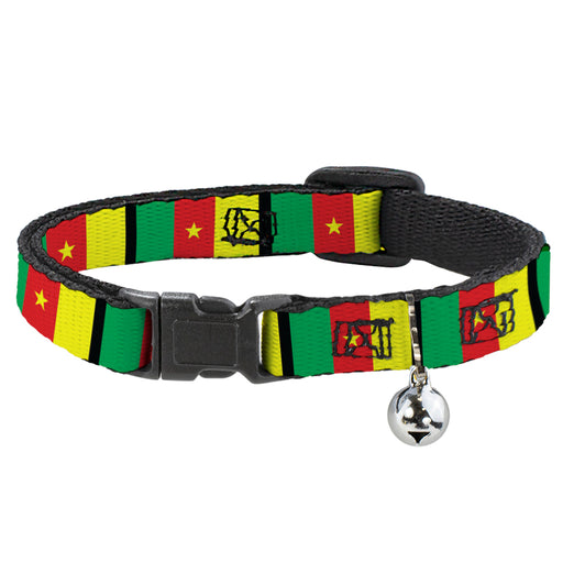 Cat Collar Breakaway - Cameroon Flags Breakaway Cat Collars Buckle-Down   