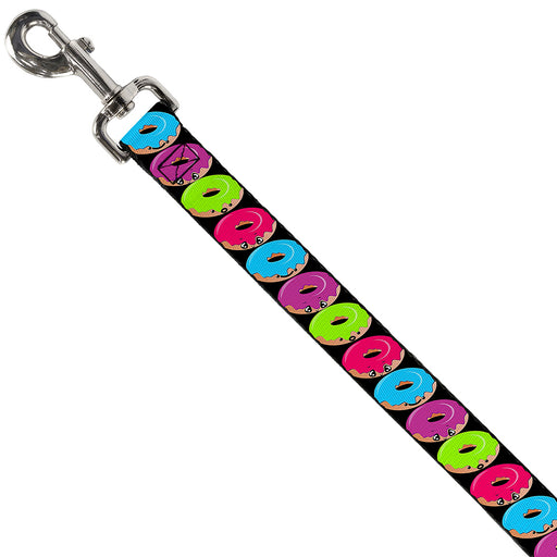 Dog Leash - Glaze Donut Expressions Black Dog Leashes Buckle-Down   