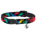 Cat Collar Breakaway - Dinosaurs Black Multi Color Breakaway Cat Collars Buckle-Down   