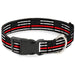 Plastic Clip Collar - Thin Red Line Flag Weathered Black/Gray/Red Plastic Clip Collars Buckle-Down   