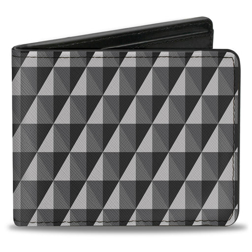Bi-Fold Wallet - Geometric Triangles Tonal Grays Bi-Fold Wallets Buckle-Down   
