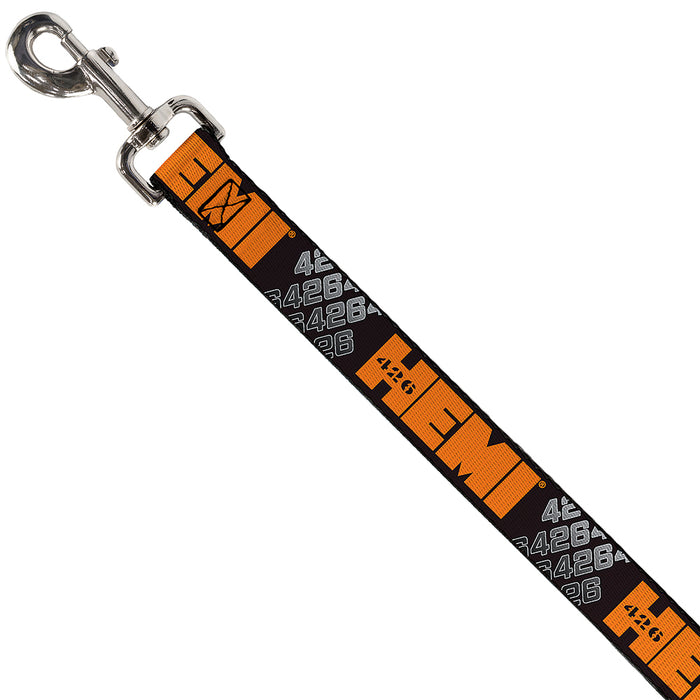 Dog Leash - HEMI 426 Logo 392/426 Black/Orange/Silver-Fade Dog Leashes Hemi   