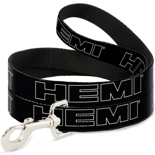 Dog Leash - HEMI Bold Outline Black/White Dog Leashes Hemi   