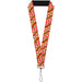Lanyard - 1.0" - Hot Dogs Buffalo Plaid White Red Lanyards Buckle-Down   