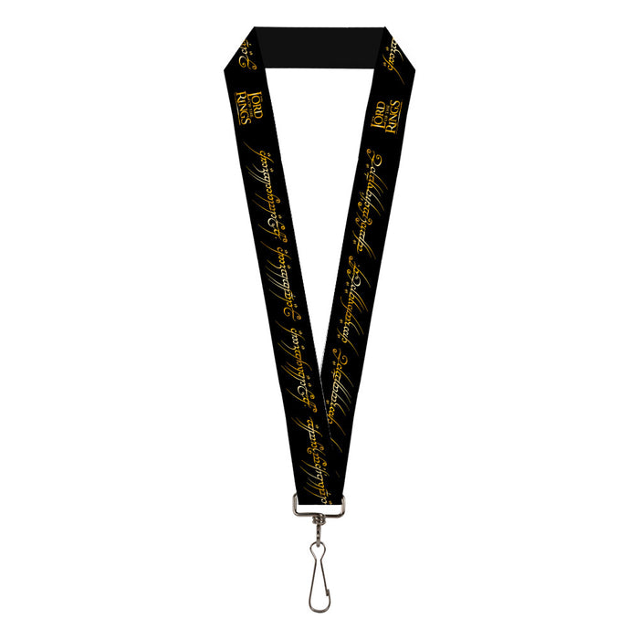 Lanyard - 1.0 - THE LORD OF THE RINGS One Ring Inscription Black