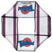 Dog Toy Squeaky Octagon Flyer - Space Jam TUNE SQUAD Logo Stripe White Red Blue Dog Toy Squeaky Octagon Flyer Looney Tunes   